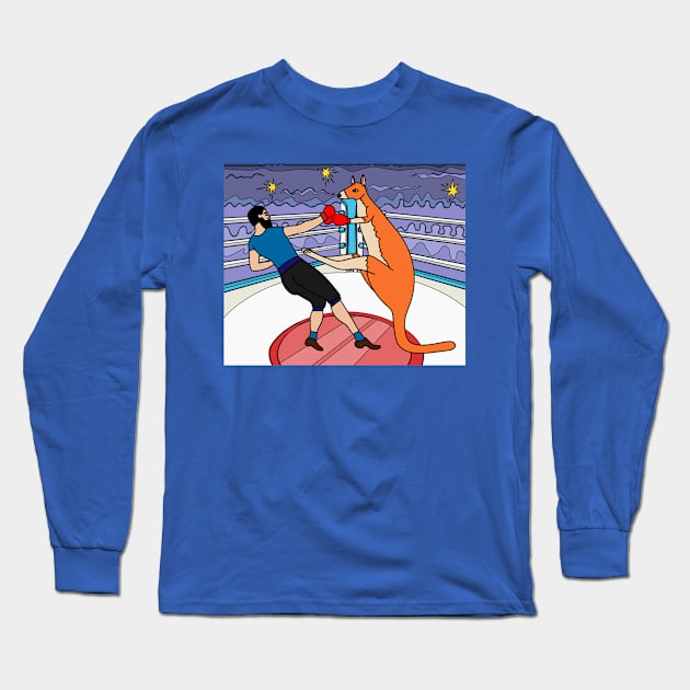 Boxing Glove Boxing Kangaroo Fighting Long Sleeve T-Shirt by flofin